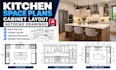create kitchen space plans, cabinet layouts autocad drawing