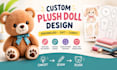 craft custom plush doll personalized soft cuddly plush toy patterns from concept