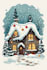 create a charming cozy christmas winter cozy landscape