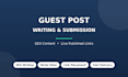 write and publish SEO guest posts and blog content