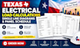 design texas electrical load calculations, single line diagrams, panel schedule