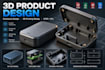 do 3d product design cad model and enclosure design for 3d print