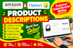 write product descriptions for amazon and e commerce
