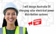 design australia ev charging solar electrical power distribution systems
