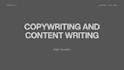 do copywriting and content writing