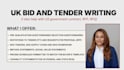 write your nhs and government tender bid or proposal response