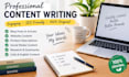 write professional urdu and english content