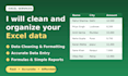 create excel sheets, formulas, pivot tables and dashboards