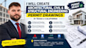 create architect, civil and structural engineering permit drawing in texas, ca