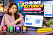 create a chrome extension promo video with screen recording