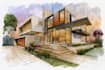 hand draw architecture and urban design sketches