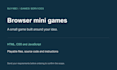build browser mini games and playable web app prototypes