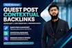 provide niche guest post contextual backlinks service