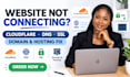 fix cloudflare dns SSL domain and hosting connection issues