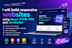 build responsive websites using react HTML CSS and javascript