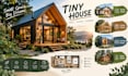 design tiny house, a frame cabin, container house and small house