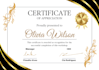 create editable certificate, course completion diplomas, awards certificate