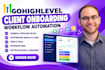 build ghl client onboarding workflow automation
