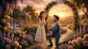 do awesome 3d pixar style ai romantic proposal animation video