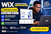 do wix  landing page custom code wix automations velo api payment integration