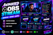 create animated obs stream overlay, scenes and alerts