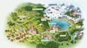 design resort map, hotel map, tourism map, destination, and vacation maps