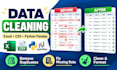 clean and organize messy excel or CSV data