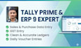 do tally prime data entry, gst entries and bookkeeping