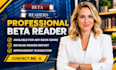 romance beta reader, beta reader fantasy, thriller beta reader, critique fiction