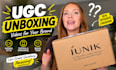 create a female ugc unboxing video