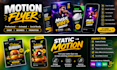 create professional motion flyer, animated flyer and video flyer
