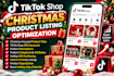 optimize tiktok shop listings for christmas sales