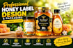 create custom honey jar label and packaging design