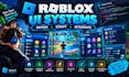 develop roblox UI system, gui and luau scripting
