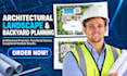 design landscape, backyard, garden, frontyard, patio and kitchen as an architect