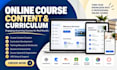 create online course content, curriculum, elearning courses and training manual