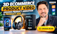 create 3d ecommerce product video, amazon product animation cgi and product ads