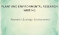 write research summaries about plants and the environment