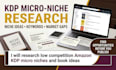 find low competition amazon KDP micro niches and book idea