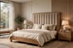 design modern luxury bed and sofa with 3d render