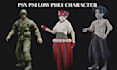 create retro psx ps1 ps2 low poly 3d models game characters and 3d animation