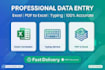 do accurate data entry excel data entry and typing work