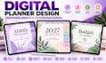 design digital planners, adhd planners, budget planners and hyperlinked journals