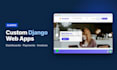 develop a custom python django web application with admin dashboard