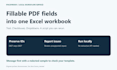 extract fillable PDF form fields to excel with a reusable script