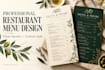 design a professional resturant menu