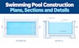 draft swimming pool construction plans, sections and details for approval