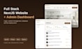 build a full stack nextjs website with admin dashboard