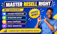 promote master resell right courses with email marketing