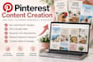 create a 30 day pinterest content plan with SEO pin titles